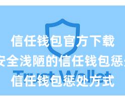 信任钱包官方下载渠道 安全浅陋的信任钱包惩处方式